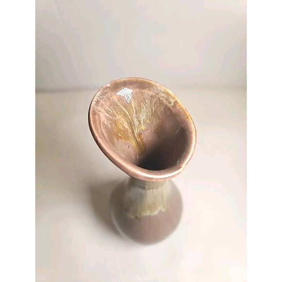 Vintage Wyatt Pottery Bud Vase 6.5" Tan Brown MCM Retro - Picture 6 of 8